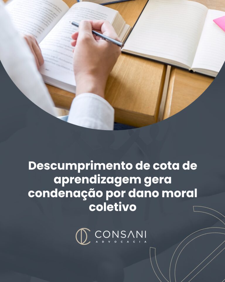 Descumprimento de cota de aprendizagem gera condenação de R$ 100 mil por dano moral coletivo